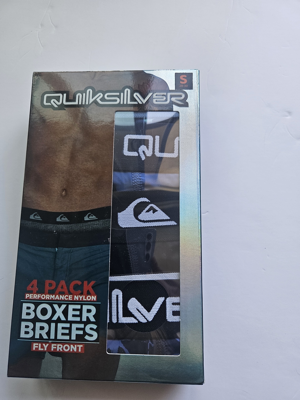 Quiksilver Men’s 4-Pack Performance Nylon Boxer Briefs - Black